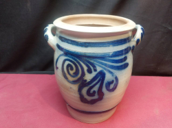 Blue storage pot porcelain stoneware