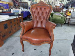 Leather brown armchair good condition