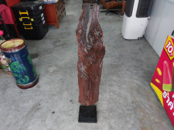 Decorative wood on stand. H.100 cm