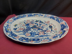 Chinese Peacock plates. 18.5x14cm