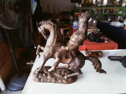 Large Bronze of A Warier of Horseback.  