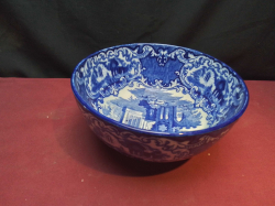 A George Jones and Sous England Blue &  White Bowl. W.24 H.13 Cm.