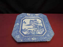 A Square Blue & White Japanese  Plate .30x30 Cm.