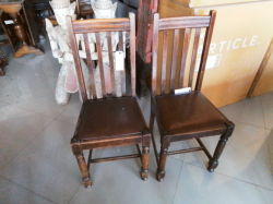 2x Oak Highback Chairs.
Ref.172. B.10