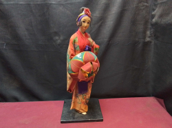 Japanese Geisha Doll on Base(15x18Cm.). H.46 Cm.