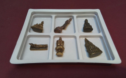 6x Metal Miniature Buddha Images
