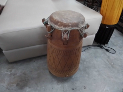 Traditional Wooden Drume. H.54 Cm ( some damaged)