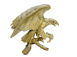 A Gilded bronze eagle sculpture.
H.43 Cm.