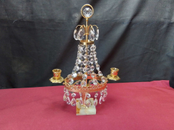 Crystal Chandelier Antique Candle holders.W.25 H.37 Cm.