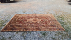 A Persian wool on wool Carpet Antique Unusual Design & Colors. W.205 L.301Cm.