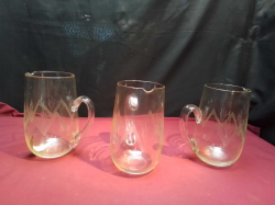 3 Lovely Glass Water Jugs.