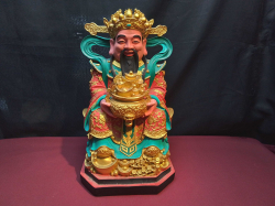 A Resin of Chinese for Lucky Statue. W.23 H.40 Cm.