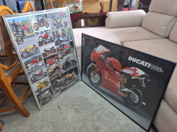 2 Motorcycle Pictures. Ducati 93x63 cm. other. 61x90 cm