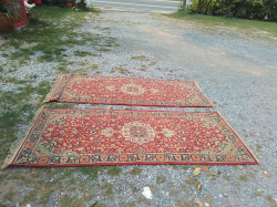 A Pair of Floral Carpet Runnes. W.96 L.247Cm.
