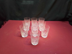 10 Heavy Lead Crystal Whiskey Tumblers.