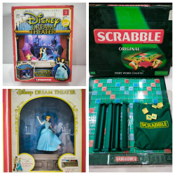 A collectible boxed Disney Dream Theater model & a new Scrabble Board Game