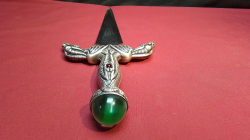 A collectible 'Conan the Barbarian' Cimmerian Temptress Dragon Dagger by Marto of Toledo, Spain - Official Licensed Reproduction (with separate hidden assassin's knife inside crystal pommel) Current online retail price 10,000 baht
