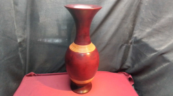 63 Cm. High 2 Colour Wooden Vase.