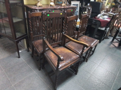 A Set of 6 Barley Twist Oak Chairs(113)
