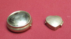2 Old Sliver Pill Boxes.