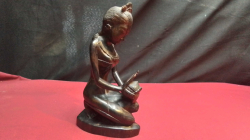 Indonesian Dancer Wooden Statue. H.23 Cm.