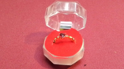 A Lady Ruby Ring Heart Shape.