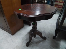 A Floral Inlaid Turner Wine Table on Legs(052).W.55 H.61 Cm.