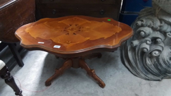 A Very Pretty Inlaid Coffee Tabl(011) W.63 L.103 H.56 Cm.