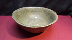 Genuine 15Ct Chinese river Found Antique Potery Bowl. W.25 H.11 Cm.