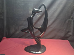 A Beautifull black wood Egyptian art deco lady statue 48 cm H. 26 cm Widht as new
