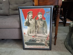A print of Stalin. Approx. 44x64 cm
