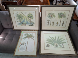 4 Botanical Prints. Approx. Large 70x62 cm small 45x63 cm