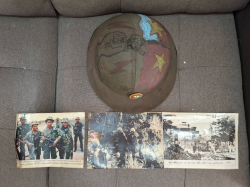 A Vietnamese Helmet with pohots