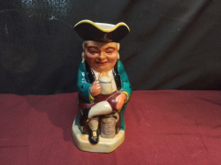 A Large Old English Toby Jug Musical Box (Loose in Base)