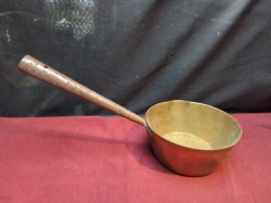 An Old Heavy Brass Cooking Pot.