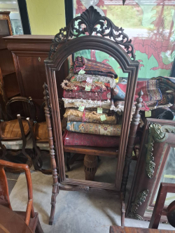 19th Century French Napoleon III Cheval Mirror Frame. No glass. H.190 CM W.78CM