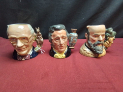 3 Small Royal Doulton Character Jugs