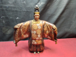 A Vintage Okina Noh metal mix bronze 1950 Japan. H.33 W.29 Cm.