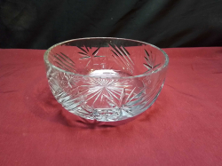 A Heavy Old Cut Glass Bowl. W.20 H.9 Cm.