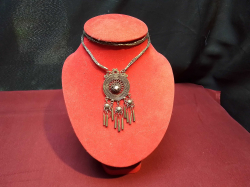An Old Portuguese Silver Necklace  (Stand not include)