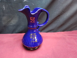 Art Deco 1920s Cobalt Blue &Gilt Jug 22 Cm. Height.