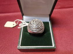 925 Silver antique ring with Marcasite