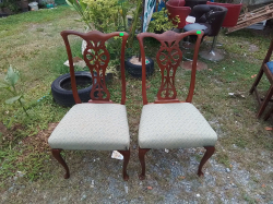 A Pair Mahogany Chairs.