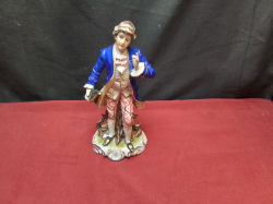 A Very Nice Porcelain Capodimonte Knight From the Victorian ERA 26 Cm. High Perfect Condition 