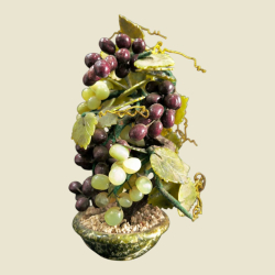A beautiful jade grape tree in marble plant pot. H.W.Cm. 