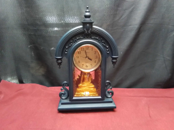 A Beautiful Buddhist Clock, Working. H.39 D.10 W.22 Cm.