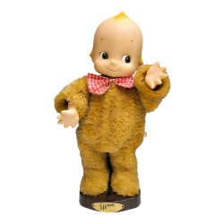 A vtg. dancing Kewpie doll, Rose O'neil licenced, in bear costume. H. 38 Cm.