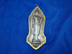 A Silver and Gold plated framed Buddha early 1920