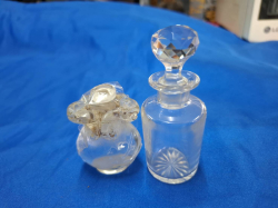 An Old Lalique and glass bottle