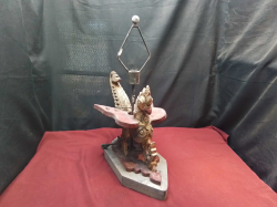An Antique Wooden Gilt of Table Lamps W.17 H.58 L.42 Cm.
